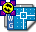 A drawing file icon, with a yellow circle in the upper-left corner. The yellow circle overlaps four purple squares.