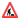 A triangular red caution sign.