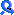 A blue arrow which loops back on itself.