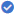 A blue circle with a white check mark in its center.