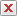 A red x in a white square.