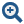 A magnifying glass with a plus symbol in its lens.