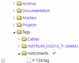 A screen shot of the Tags branch, showing an example of where tags are stored.